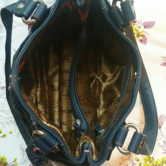 Dark blue Tignanello purse. - Picture 3 of 5
